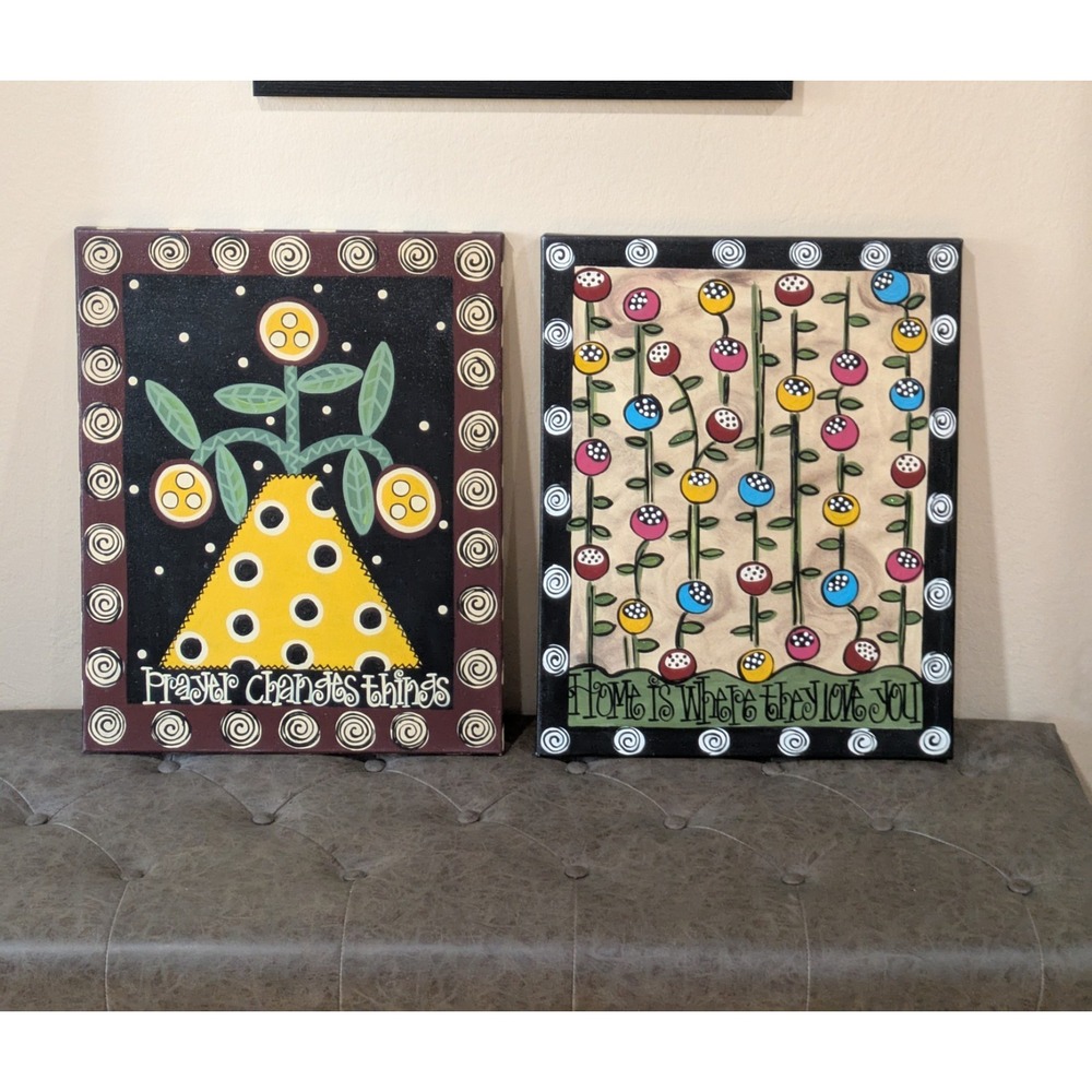 Floral Field Abstract Oil Paints Canvas Wall Art 20x16